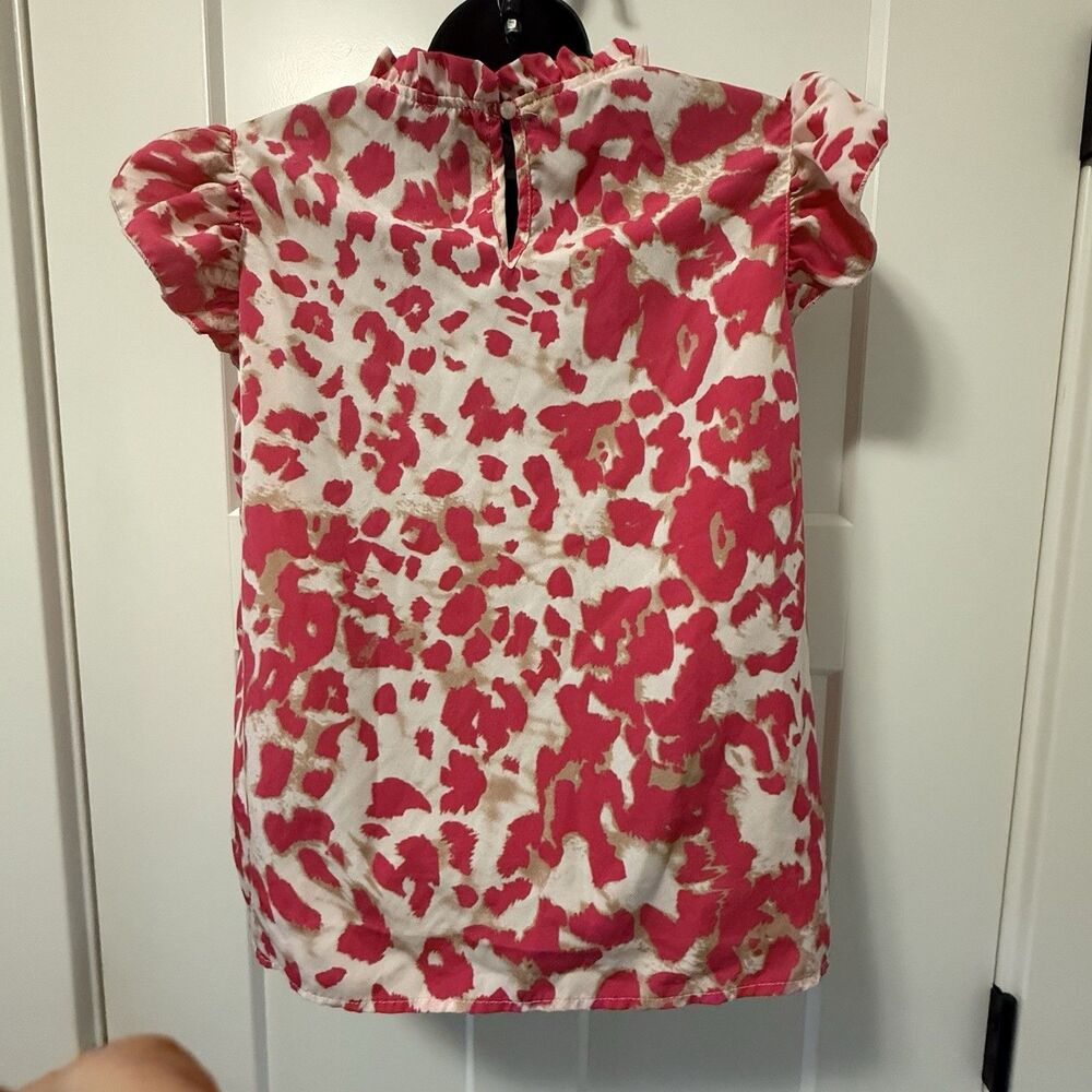 Shein Women’s Size Medium‎ Sleeveless Lightweight Top Animal Print Sheer Blouse - Picture 4 of 4